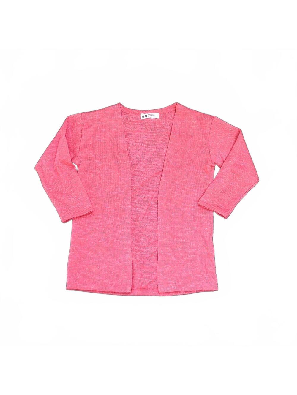 H&M Pink Open Front Cardigan for Kids Size 4-6Y